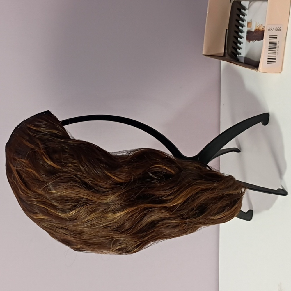 REECHO 4PCS 14” Wavy Clip-In Hair Extensions – Dark Brown with Highlights‎ - Picture 4 of 4